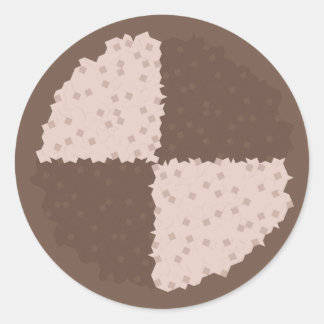 Sticker Rond Motif de cookie de Noël d'échecs