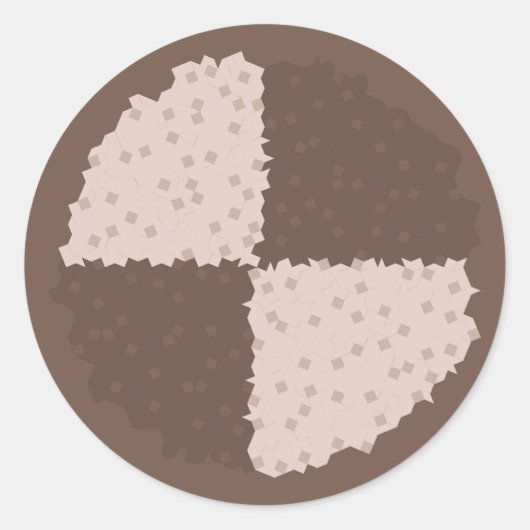 Sticker Rond Motif de cookie de Noël d'échecs (Devant)