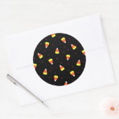Sticker Rond Motif de Corne de bonbons d'Halloween (Enveloppe)