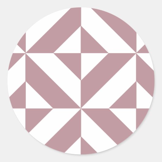 Sticker Rond Motif de cube géométrique Mauve foncé (Devant)