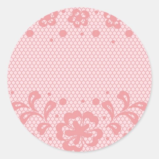 Sticker Rond Motif de dentelle, cru 3 de fleur (Devant)