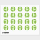 Sticker Rond Motif de diamant vert Chartreuse (Feuille)
