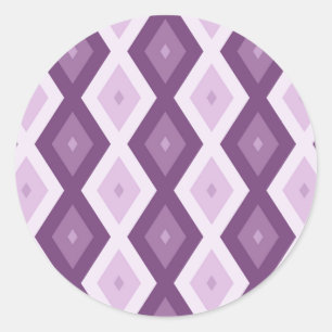 Sticker Rond Motif de diamant violet