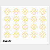 Sticker Rond Motif de flèche tribal jaune (Feuille)