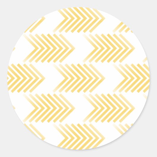 Sticker Rond Motif de flèche tribal jaune (Devant)