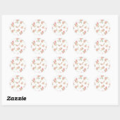 Sticker Rond Motif de fleurs (Feuille)