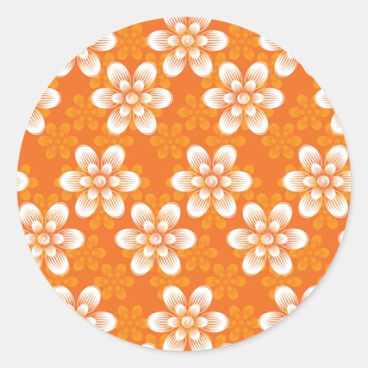 Sticker Rond Motif de fleurs (Devant)