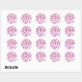 Sticker Rond Motif de fleurs de cerisiers (Feuille)
