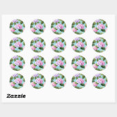 Sticker Rond Motif de fleurs d'Hydrangea (Feuille)