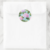 Sticker Rond Motif de fleurs d'Hydrangea (Sac)
