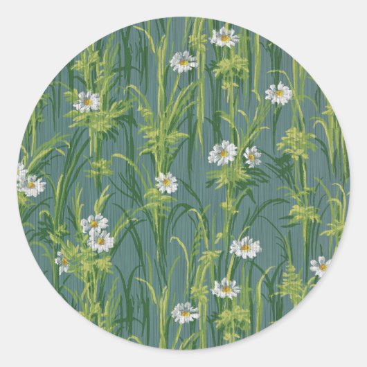 Sticker Rond Motif de fleurs du printemps (Devant)