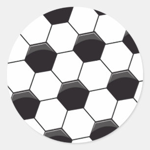Sticker Rond Motif de football