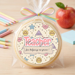 Sticker Rond Motif de formes mathématiques pour enseignant past