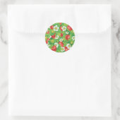 Sticker Rond Motif de fraises (Sac)