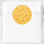 Sticker Rond Motif de fromage jaune (Sac)