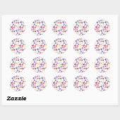 Sticker Rond Motif de fruits (Feuille)