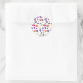 Sticker Rond Motif de fruits (Sac)
