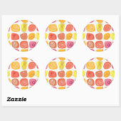Sticker Rond Motif de fruits (Feuille)