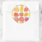 Sticker Rond Motif de fruits (Sac)