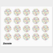 Sticker Rond Motif de fruits (Feuille)
