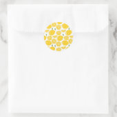 Sticker Rond Motif de fruits de citron jaune (Sac)