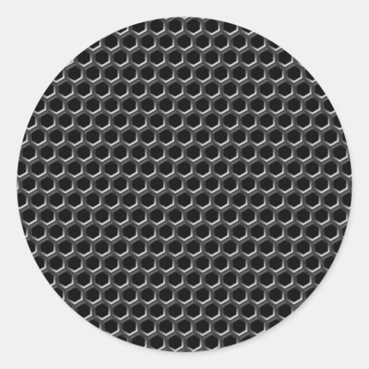 Sticker Rond Motif de grille métallique - arrière - plan (Devant)