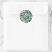 Sticker Rond Motif de jeton vert Turquoise rose (Sac)