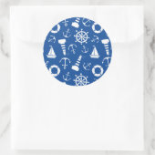 Sticker Rond Motif de la mer bleue (Sac)