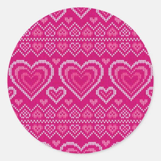 Sticker Rond Motif de la Saint Valentin 2 (Devant)