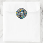Sticker Rond Motif de lancer à fond Batman (Sac)