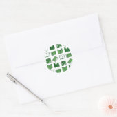 Sticker Rond Motif de lecture et d'écriture du livre vert (Enveloppe)