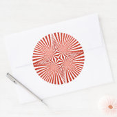 Sticker Rond Motif de ligne courbe rouge (Enveloppe)