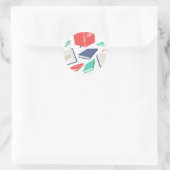 Sticker Rond Motif de livre (Sac)