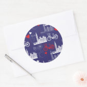 Sticker Rond Motif de Londres (Enveloppe)