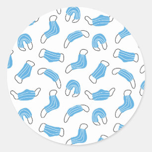 Sticker Rond motif de masque Médicale
