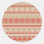 Sticker Rond Motif de Noël (Devant)