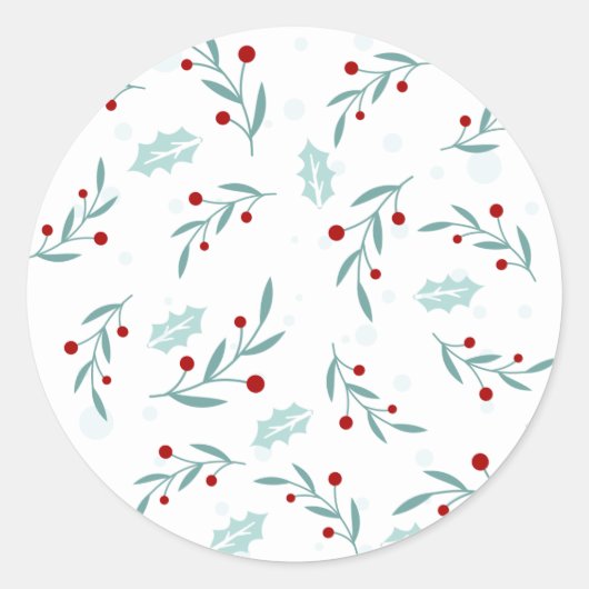 Sticker Rond Motif de Noël 112 (Devant)