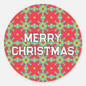 Sticker Rond Motif de Noël géométrique - Noël (Devant)