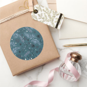 Sticker Rond Motif de Noël, Pine Snow 12