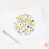 Sticker Rond Motif de Noël, Pine Snow 5 (Enveloppe)