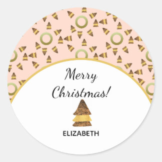 Sticker Rond Motif de Noël sauvage
