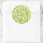 Sticker Rond Motif de palmiers verts (Sac)