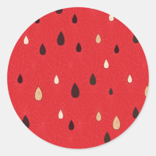 Sticker Rond Motif de pastèque