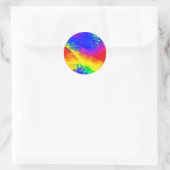 Sticker Rond Motif de peinture coloré arc-en-ciel (Sac)