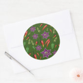 Sticker Rond motif de piments (Enveloppe)