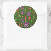 Sticker Rond motif de piments (Sac)