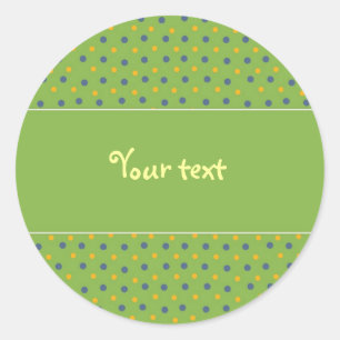 Sticker Rond Motif de point coloré et gai