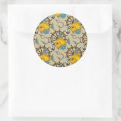 Sticker Rond Motif de poisson du capitaine de mer (Sac)