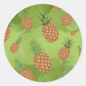 Sticker Rond Motif de pomme de pin aquarelle 4 (Devant)