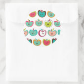 Sticker Rond Motif de pomme mignon (Sac)